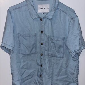 Lola River Light Blue Casual Button Down Shirt